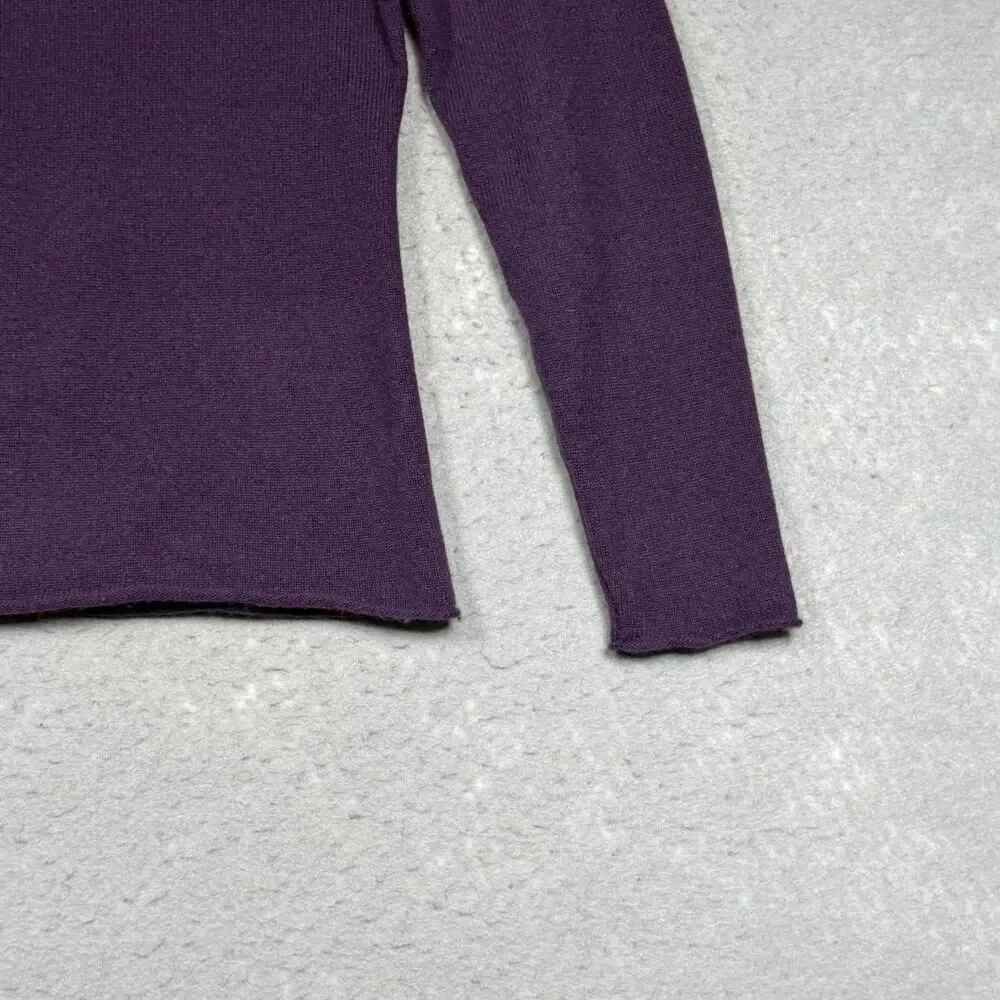 Cashmere Cache Women’s SZ S Purple 100% Cashmere Casual Soft Knit Pull Over